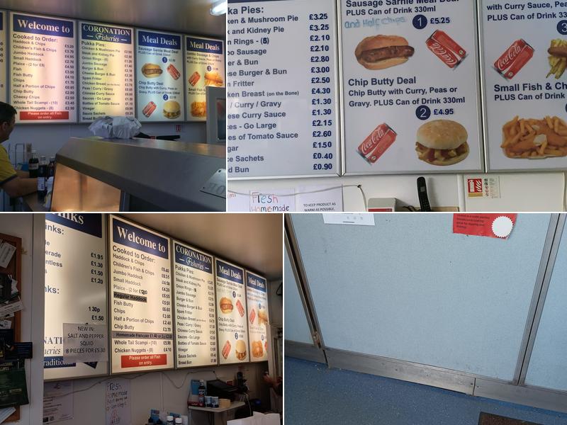 Coronation Fisheries Menu