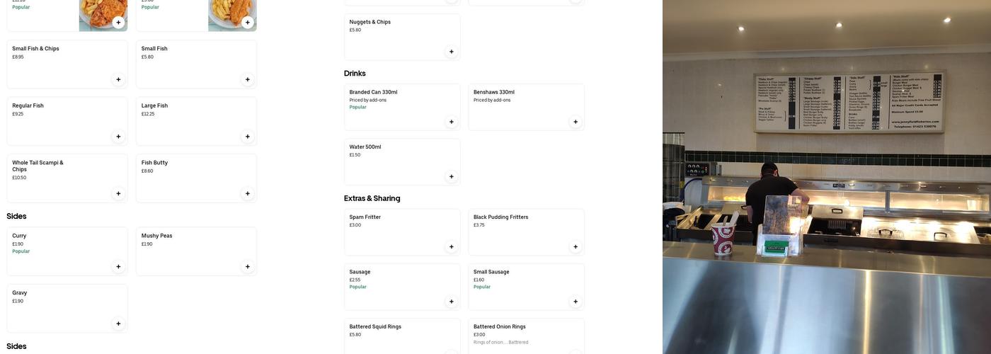 BRADLEY'S FISH AND CHIPS ,Jennyfields Menu