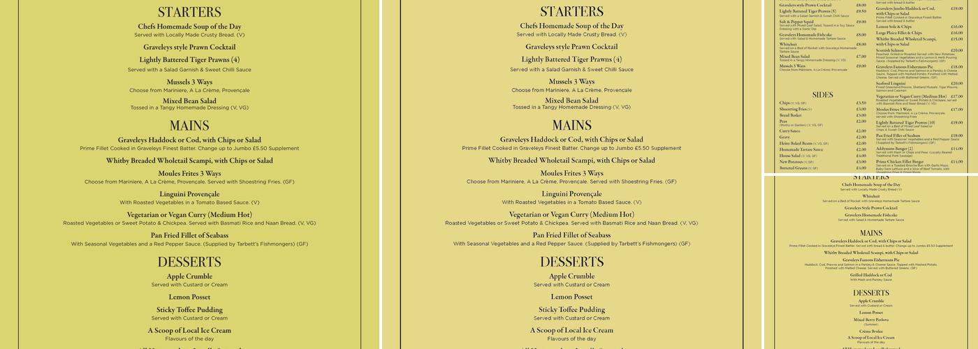 Catch Seafood Harrogate Menu