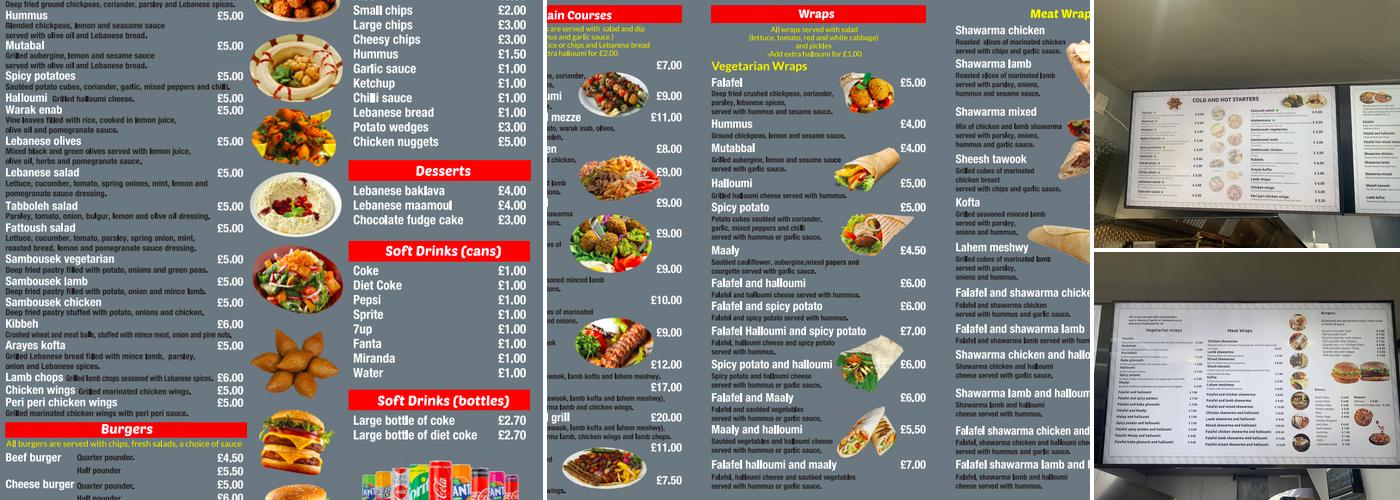 Falafel Hut Menu