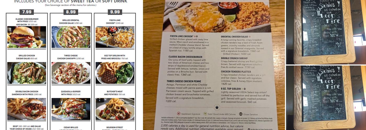 Applebee's Grill + Bar Menu