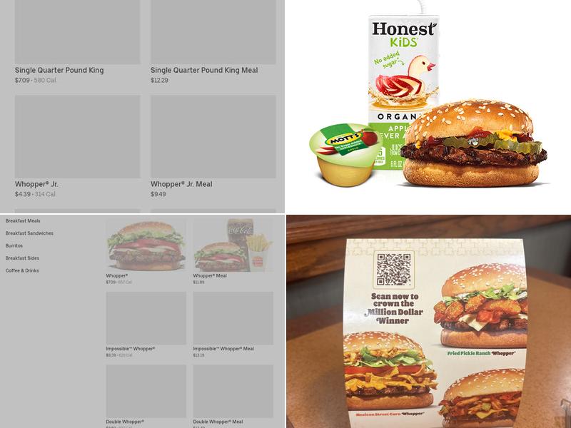Burger King Menu