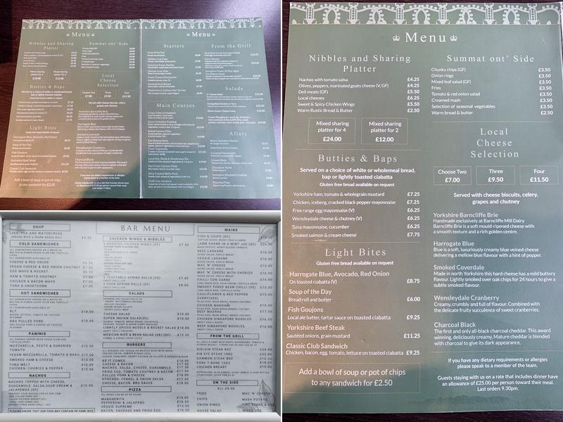 Five Shillings Brasserie Menu
