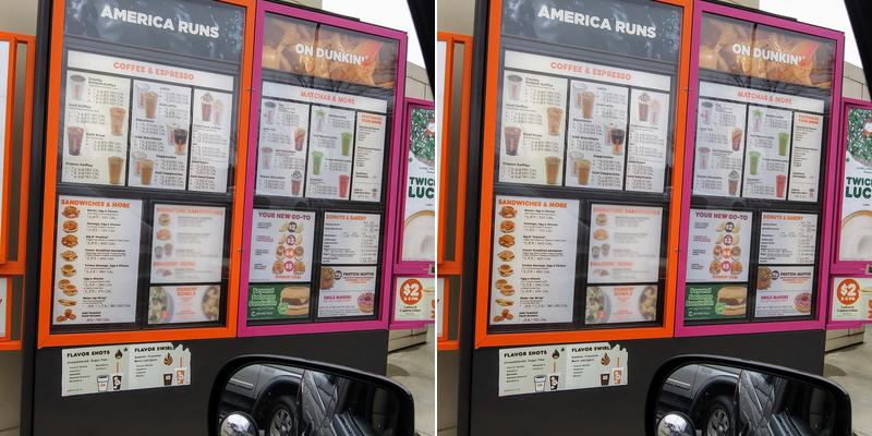 Dunkin' Menu