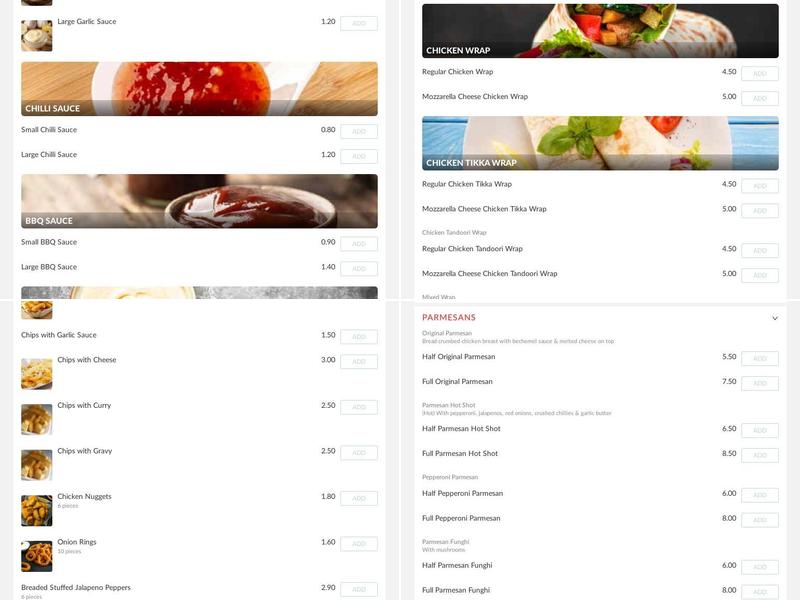 Sorrento Pizzeria Menu