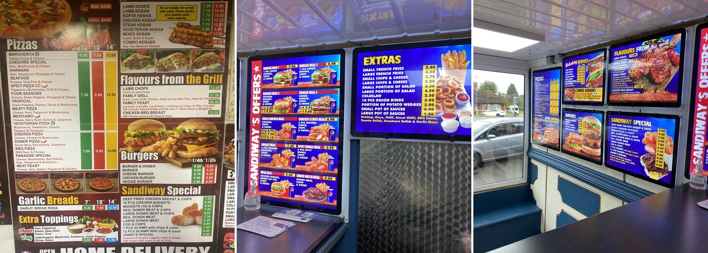 Sandiway Kebab & Pizza House Menu