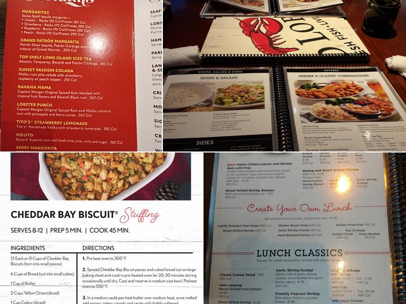 Red Lobster Menu