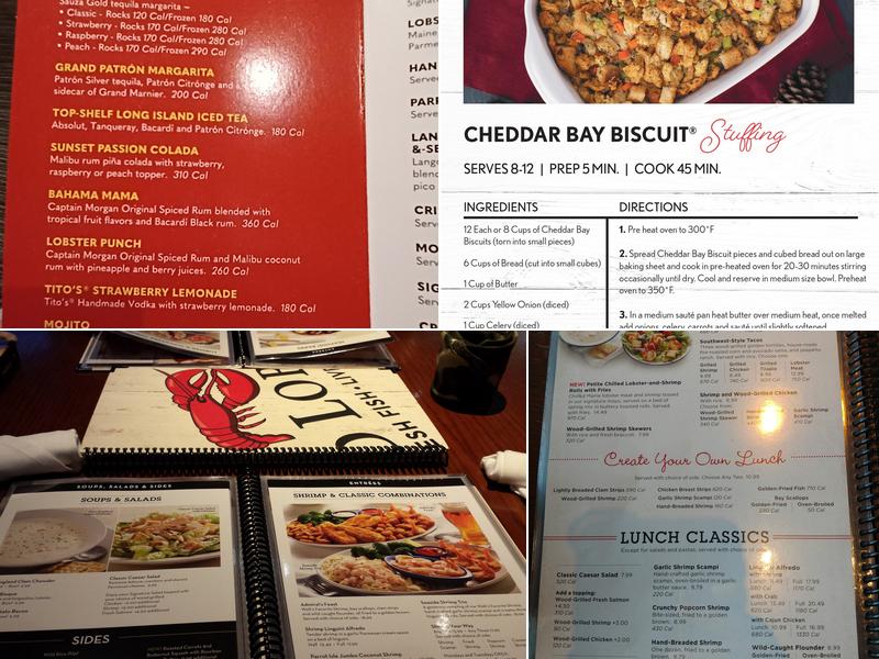 Red Lobster Menu