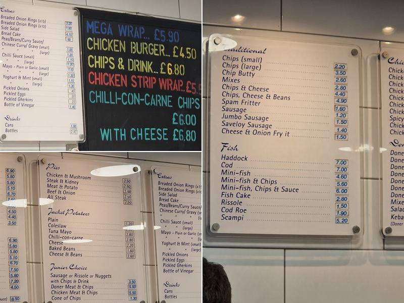 Georgio's Fish & Chips Menu