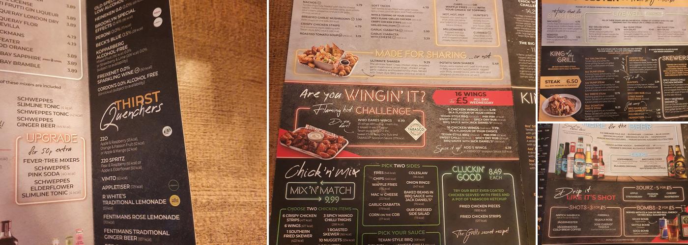 The Owton Lodge Menu