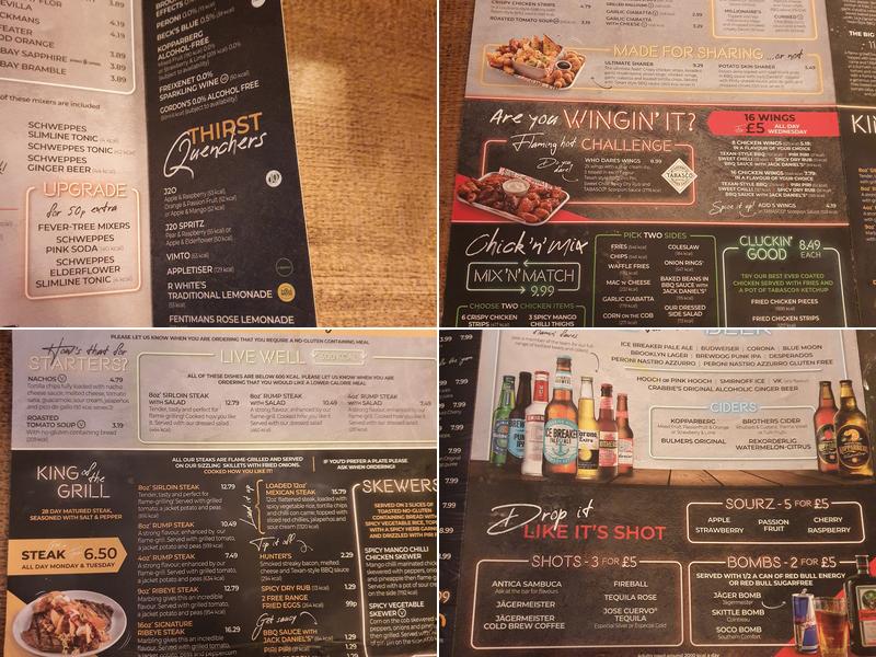 The Owton Lodge Menu