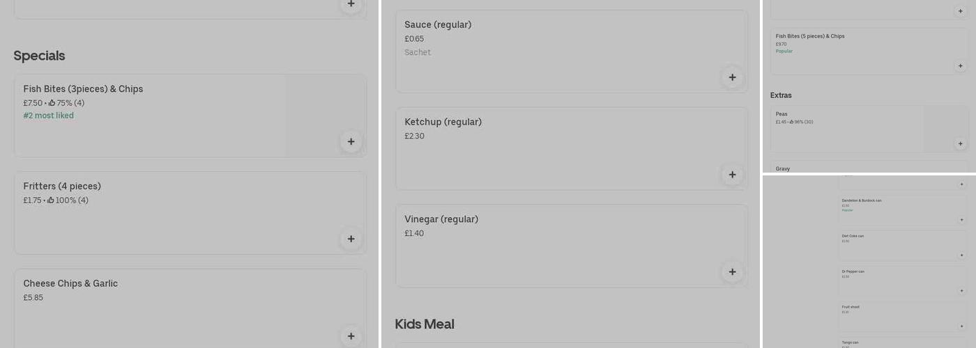 Foster's Fish Grill Menu