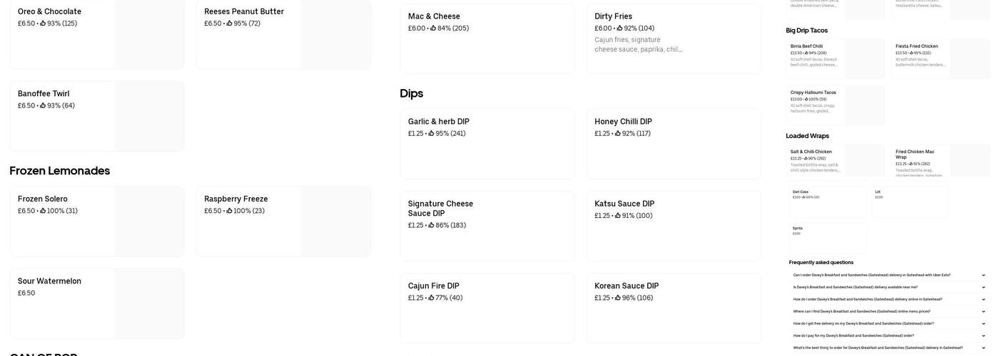 Harry's fish and chips Menu