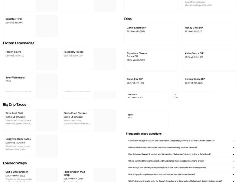 Harry's fish and chips Menu