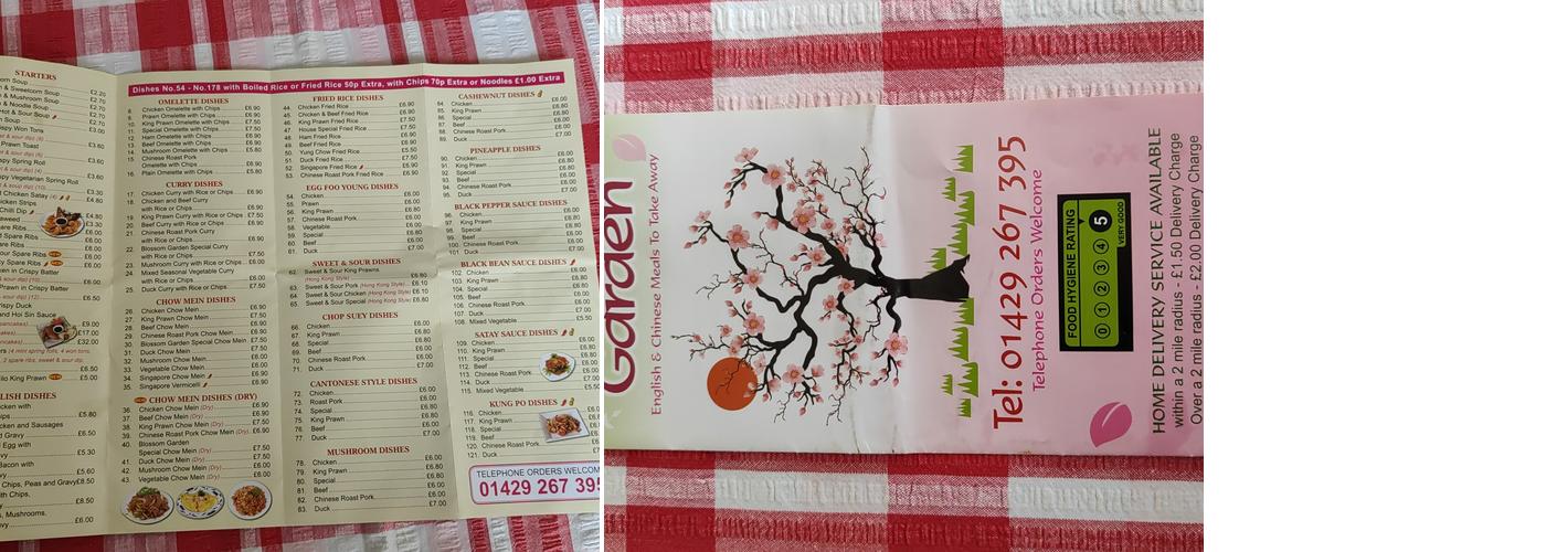 Blossom Garden Menu