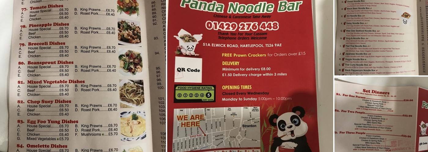 Panda Noodle Bar Menu