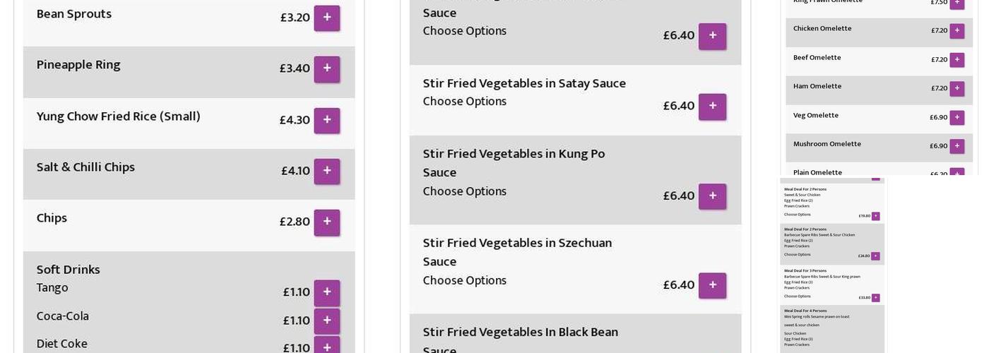 Blackhall Wok Takeaway Menu