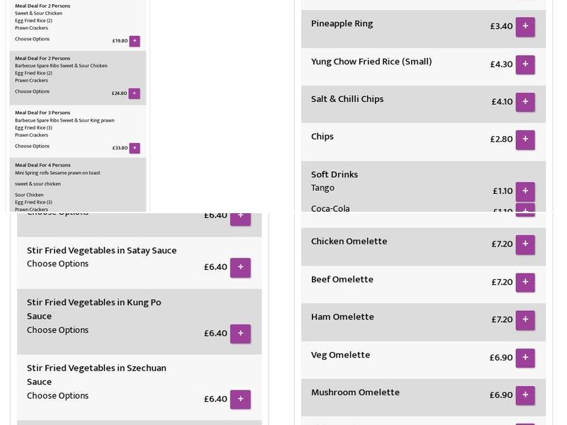 Blackhall Wok Takeaway Menu
