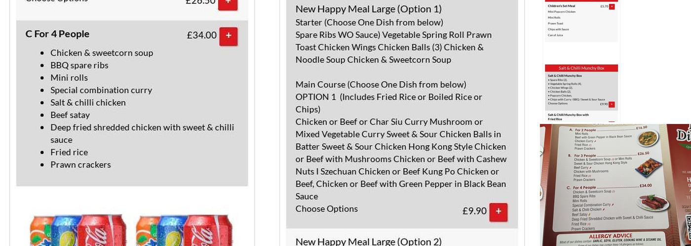 New Diamond Takeaway Menu