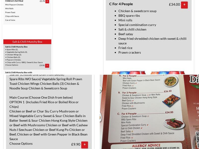 New Diamond Takeaway Menu