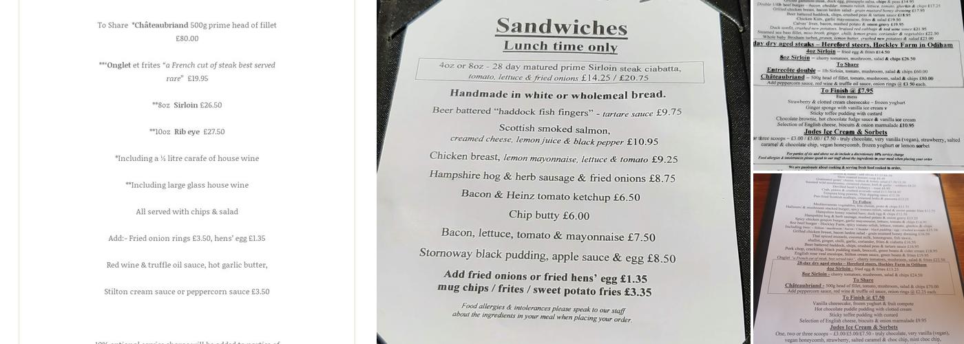 The Phoenix Inn Menu