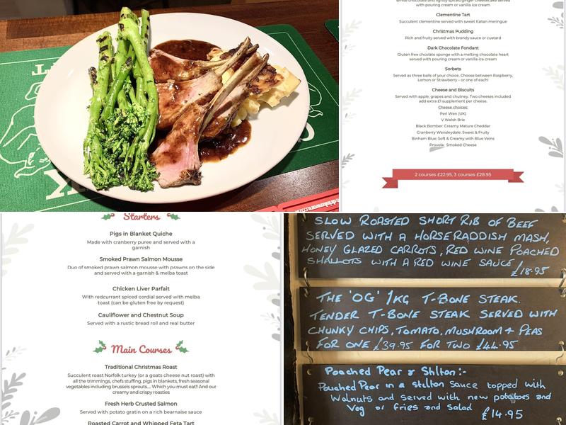 Ye Olde Cherry Tree, little oakley Menu