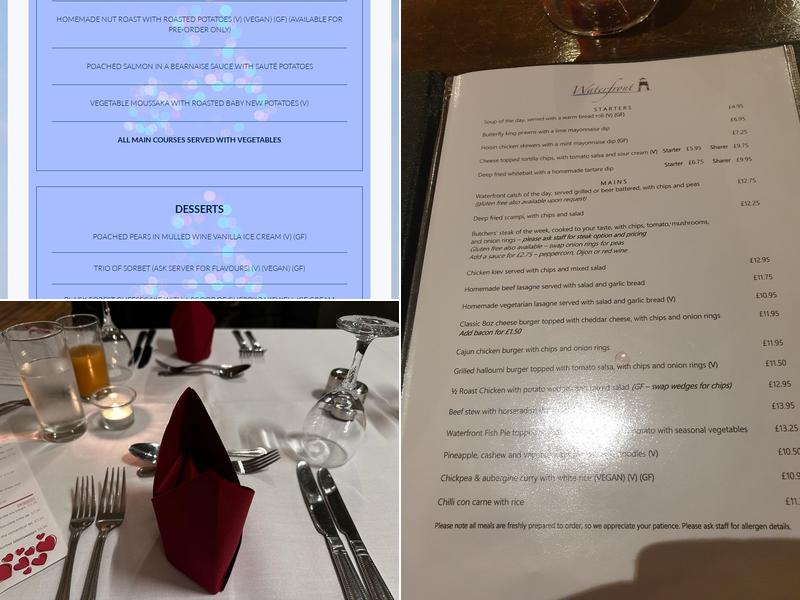 The Waterfront Harwich Menu