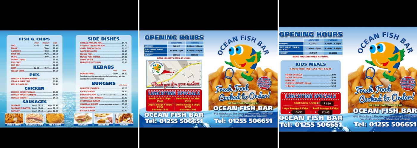 Ocean Fish Bar Menu