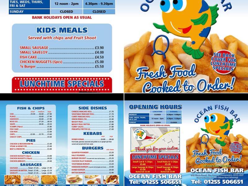 Ocean Fish Bar Menu