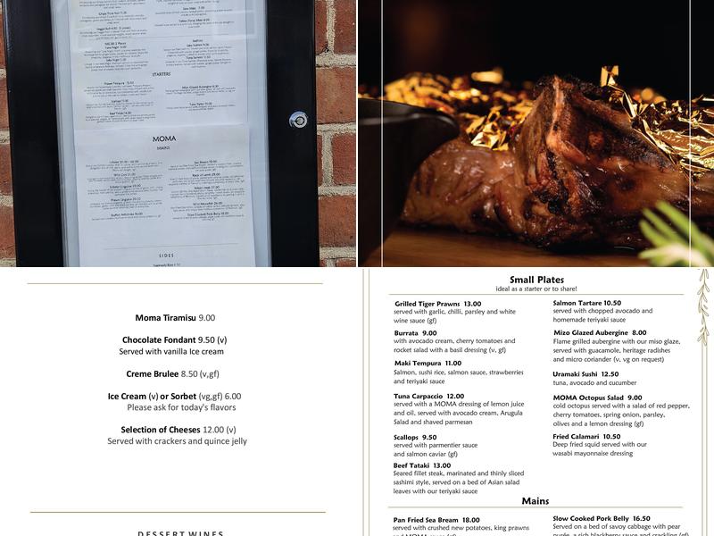 MOMA Restaurant Menu