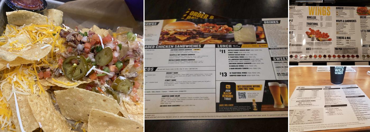 Buffalo Wild Wings Menu
