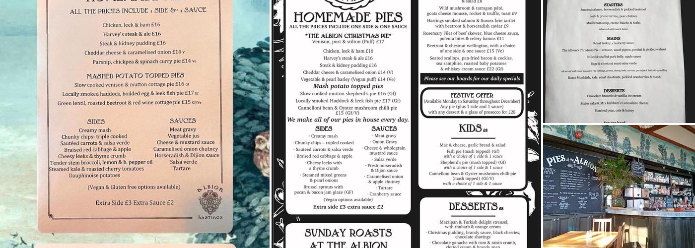 Albion Hastings Menu
