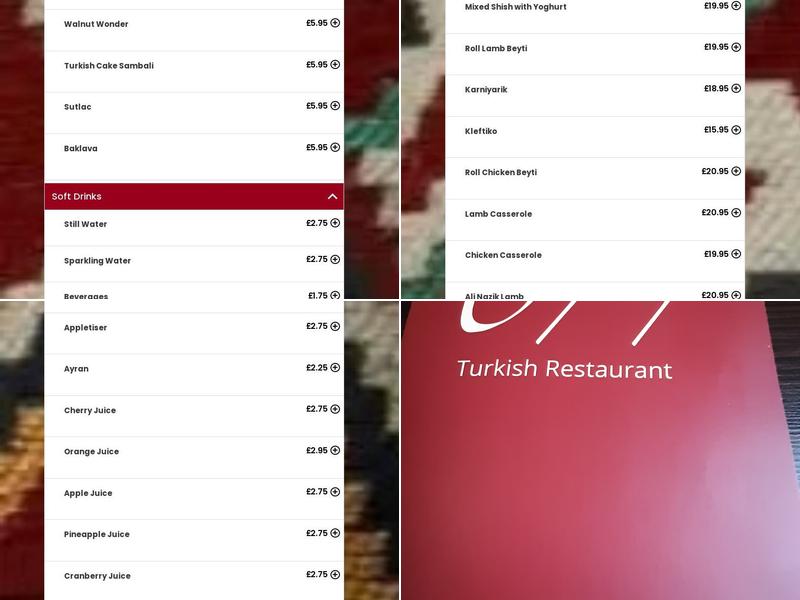 Shish Menu