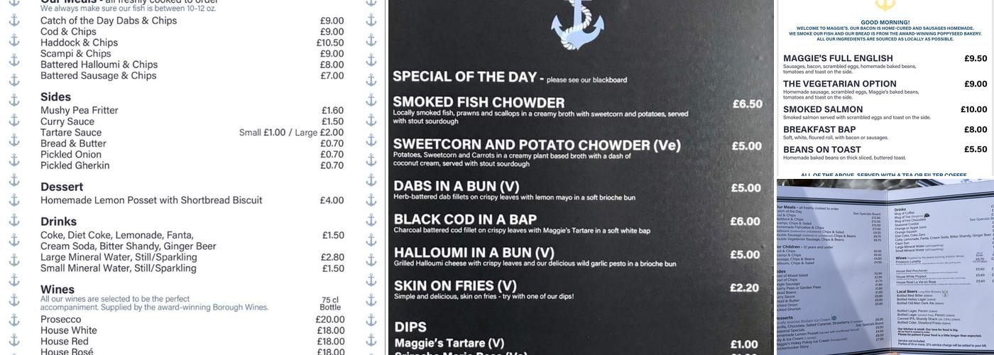 Maggie's Fish & Chips Menu