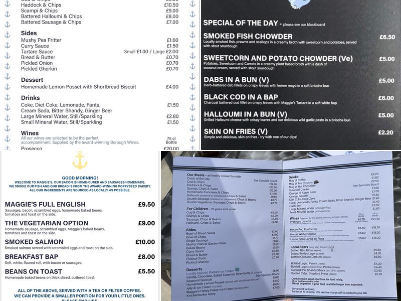 Maggie's Fish & Chips Menu