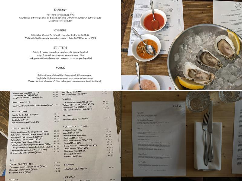 Galleria Seafood Bar Menu