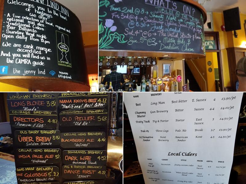 The Jenny Lind Inn Menu