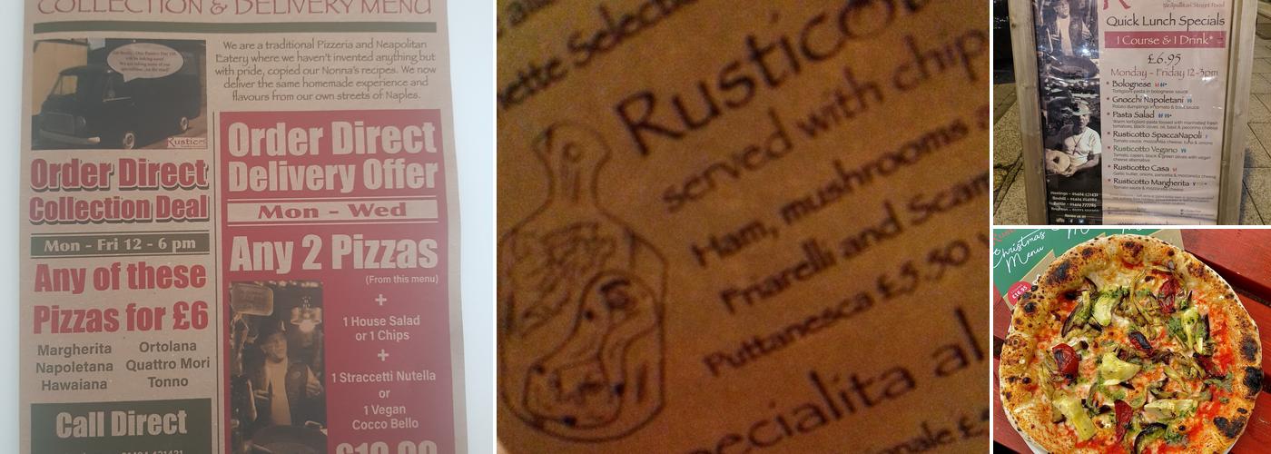 Rustico Neapolitan (Hastings) Menu