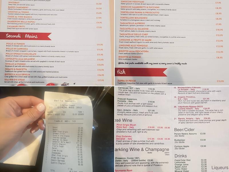 Bella Napoli Menu