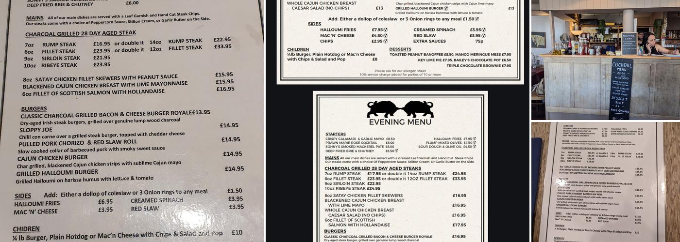 The Two Bulls Steakhouse Menu