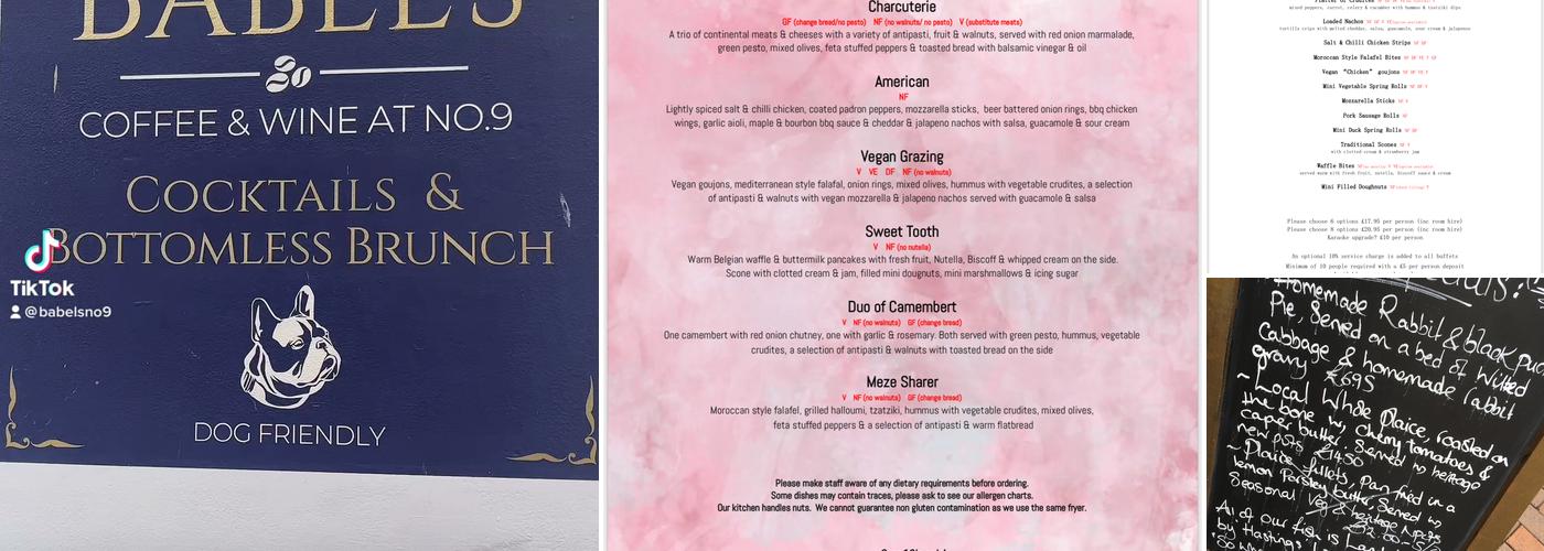 Babel’s Coffee House & Wine Bar Menu