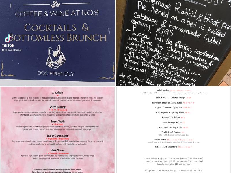 Babel’s Coffee House & Wine Bar Menu