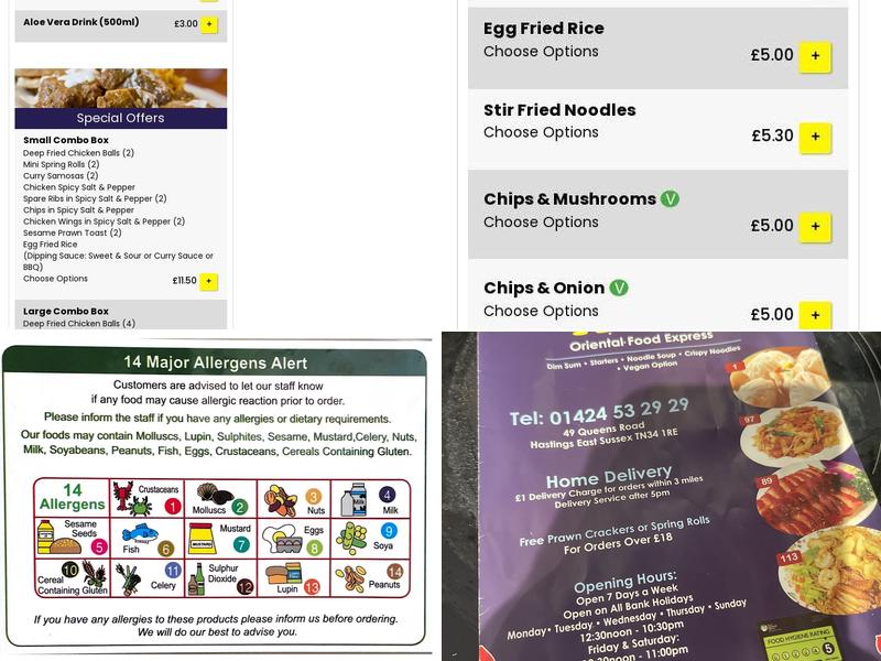 YI PIN（oriental food express) Menu