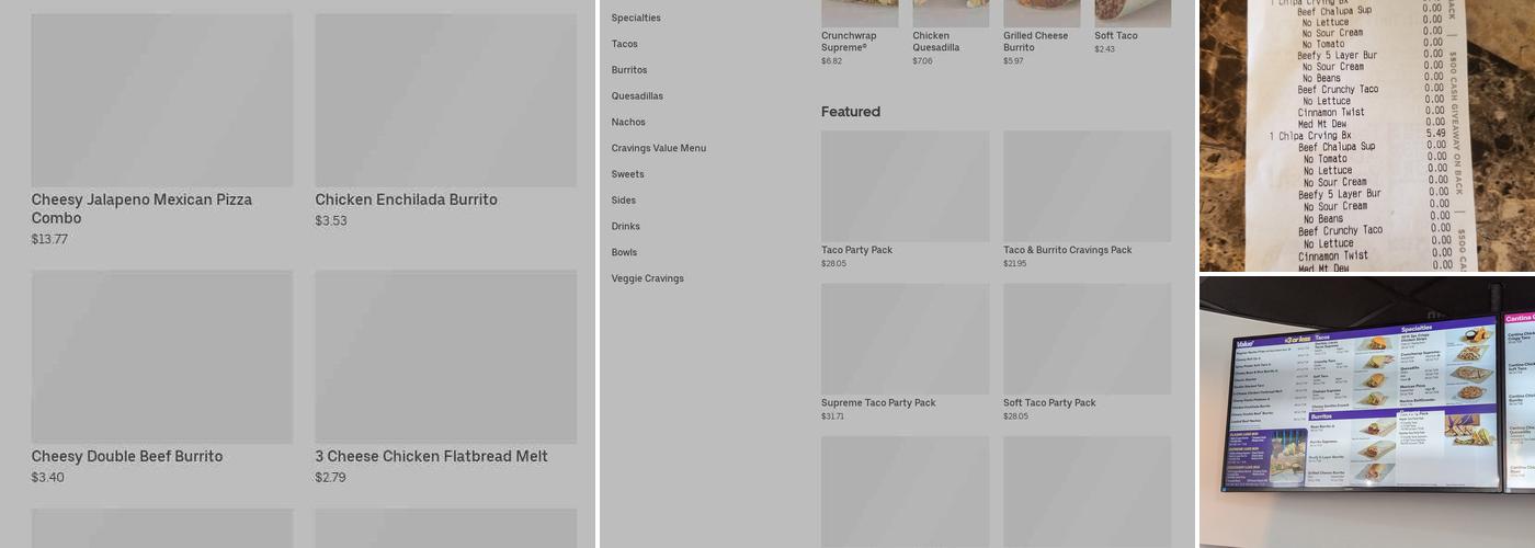 Taco Bell Menu