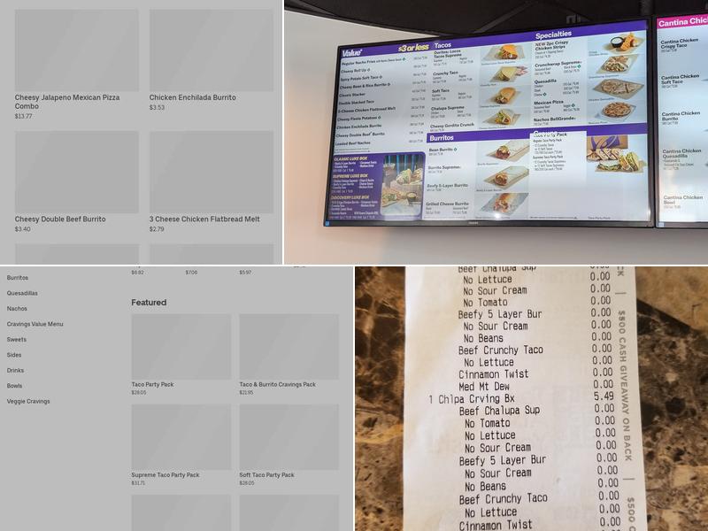 Taco Bell Menu