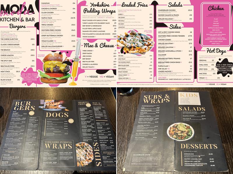 Bar Moda Menu