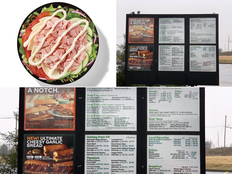Subway Menu