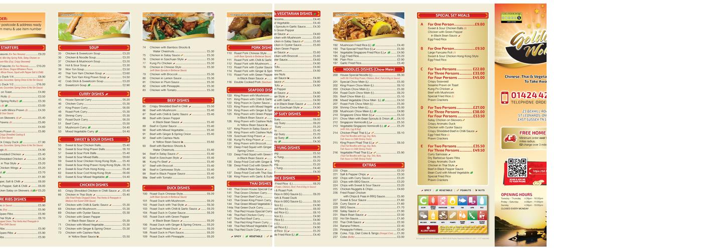 Golden Wok Menu