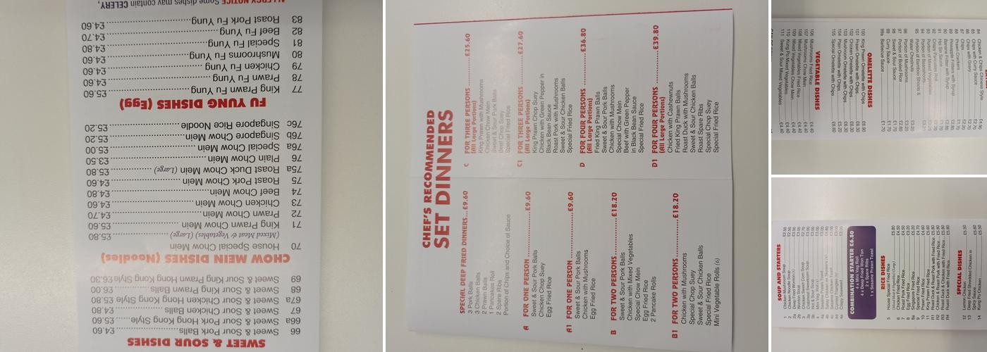 Chop Suey House Menu