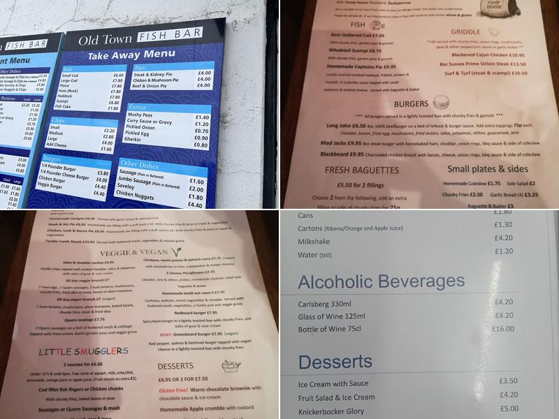 Old Town Fish Bar Menu